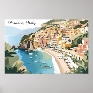 Positano Vintage Italia Costa de Amalfi Arte de Vi