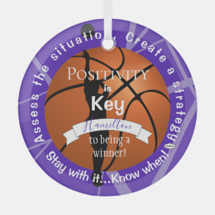 Positividad Ornamento de baloncesto Lime Green HAM