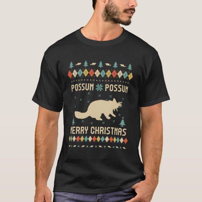 Possum Gracioso Retro De Vintage Feo Sweater Para  (Anverso)