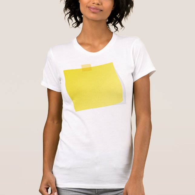 Post Amarillo Nota Camiseta Mujer (Anverso)