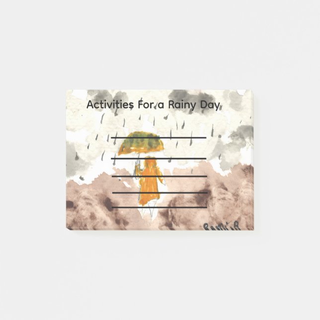 Post-it® Actividades para un día lluvioso notas adhesivas (Anverso)