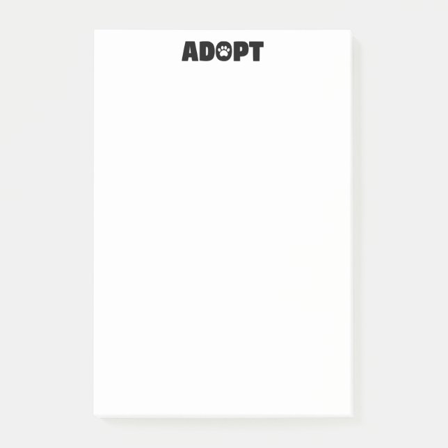 Post-it® Adoptar la página de rescate Imprimir 4 x 6 notas  (Anverso)
