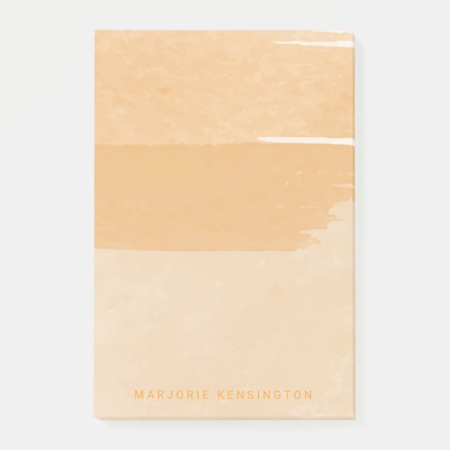 Post-it® Agrega tu nombre | Notas de las bandas de acuarela (Anverso)