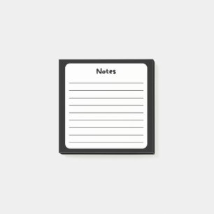 Post-it® Almohadilla de notas pegajosas en blanco y negro c