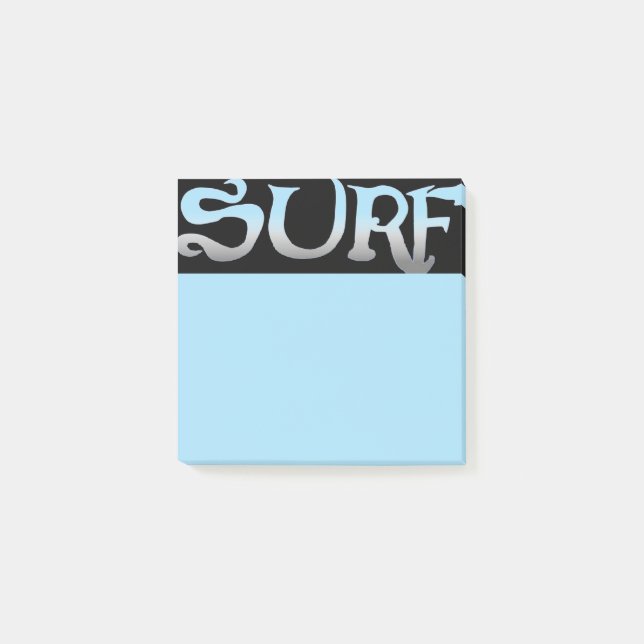 Post-it® Almohadillas de notas azul de Surf (Anverso)