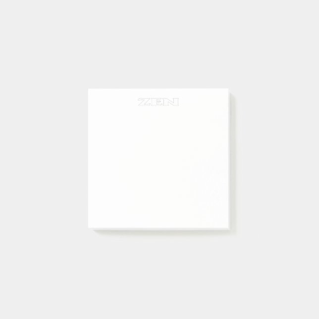 Post-it® Almohadillas de notas blancas Zen (Anverso)