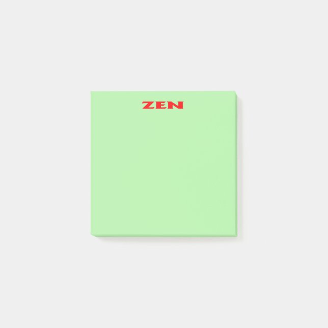 Post-it® Almohadillas de notas verdes rojas Zen (Anverso)