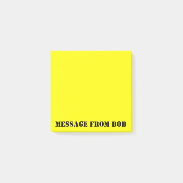 Post-it® Amarillo 3 x 3 de Dayglow de las notas de Bob (Anverso)
