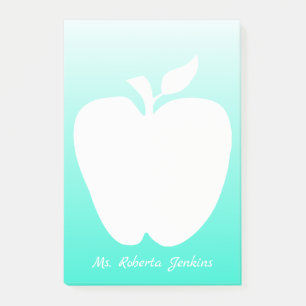 Post-it® Apple siluetea el cuaderno de notas del profesor