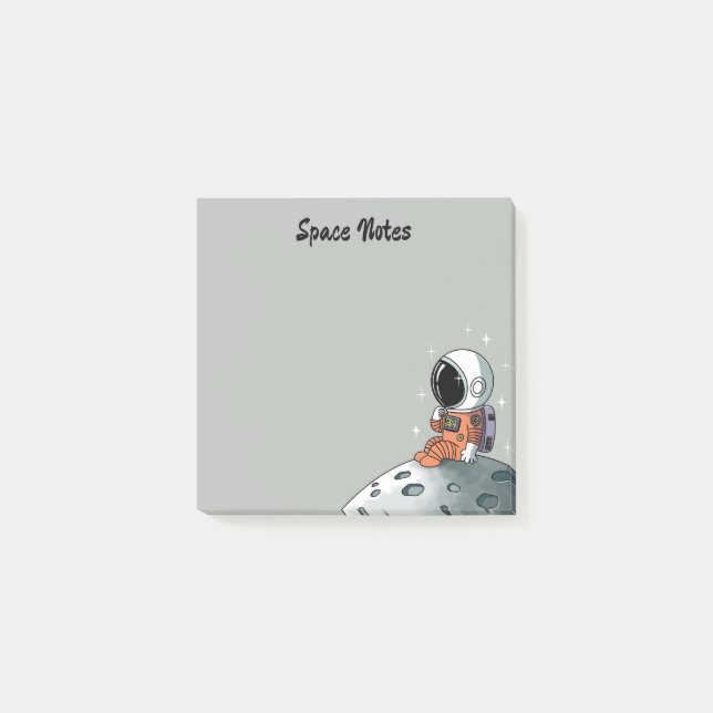 Post-it® Astronauta, Spaceman, notas espaciales (Anverso)