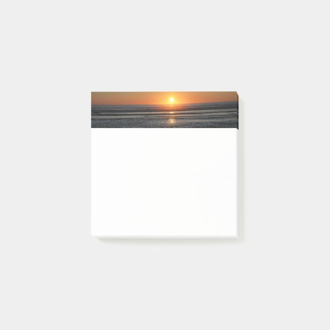 Post-it® Beach Sunset Photo Stationery 3x3 Notas (Anverso)