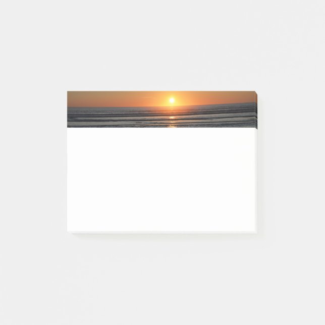Post-it® Beach Sunset Photo Stationery 4x3 Notas (Anverso)