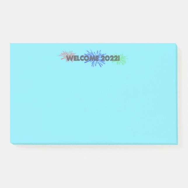 Post-it® bienvenidos 2022! notas posteriores a la publicaci (Anverso)