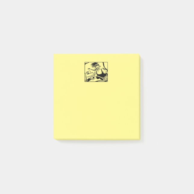 Post-it® Biker Pads de notas amarillas de Chick (Anverso)