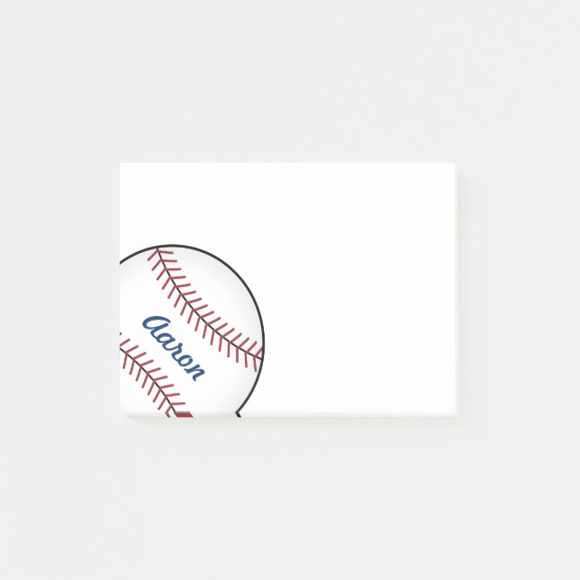 Post-it® Billete de béisbol deportivo personalizado Notas d (Anverso)
