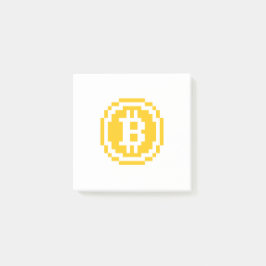 Post-it® Bitcoin BTC logotipo de 8 bits | Notas Post-it