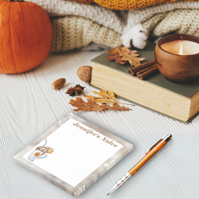 Post-it® Boho oscuro otoño tema café caliente Notas (Boho dark Fall theme warm coffee Notes)
