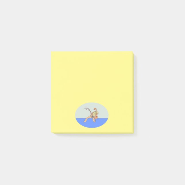 Post-it® Bolsitas de notas amarillas de pescador (Anverso)