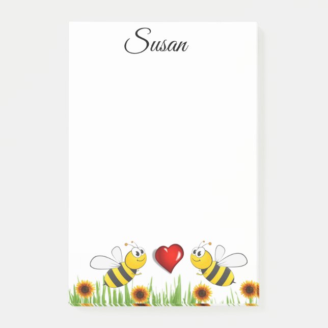 Post-it® Bumblebee de notas posteriores (Anverso)