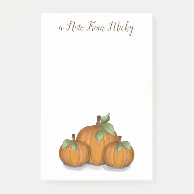 Post-it® Calabazas Pintadas  Notas Adhesivas (Anverso)