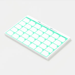 Post-it® Calendario de notas pegajosas sin fecha - Mint