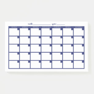 Post-it® Calendario de notas pegajosas sin fecha - Naval