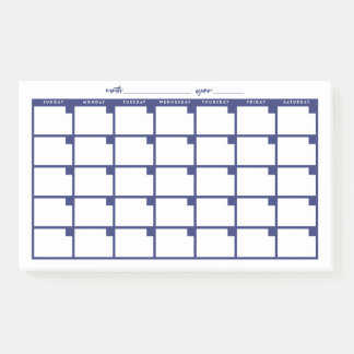 Post-it® Calendario de notas pegajosas sin fecha - Naval