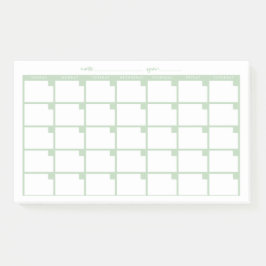 Post-it® Calendario de notas pegajosas sin fecha - Verde cl