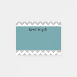 Post-it® Chevron personalizado y notas Verde azuladas