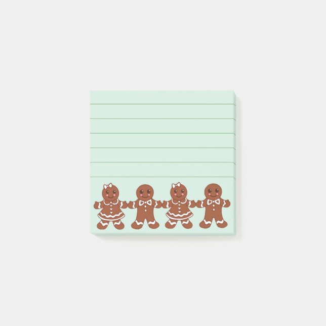 Post-it® Chicas Chicos Pan de Jengibre Notas Adhesivas (Anverso)