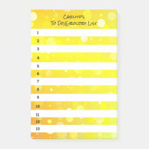 Círculos amarillos Notas post-it negras