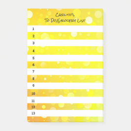 Post-it® Círculos amarillos Notas post-it negras