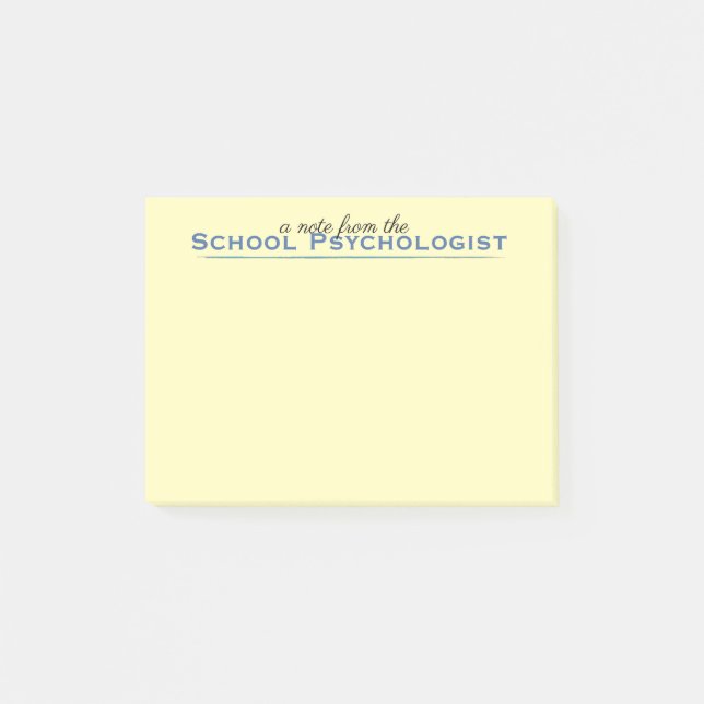 Post-it® Clásico Colegio Psicólogo Notas Post-it (Anverso)