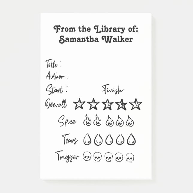 Post-it® Clasificación de la biblioteca de notas rápidas (Anverso)