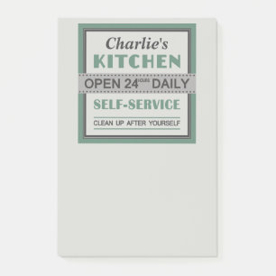 Post-it® Cocina - nombre personalizado - notas posteriores