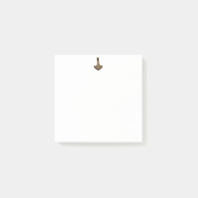 Post-it® Colchones de notas blancas Gold Thor Hammer (Anverso)