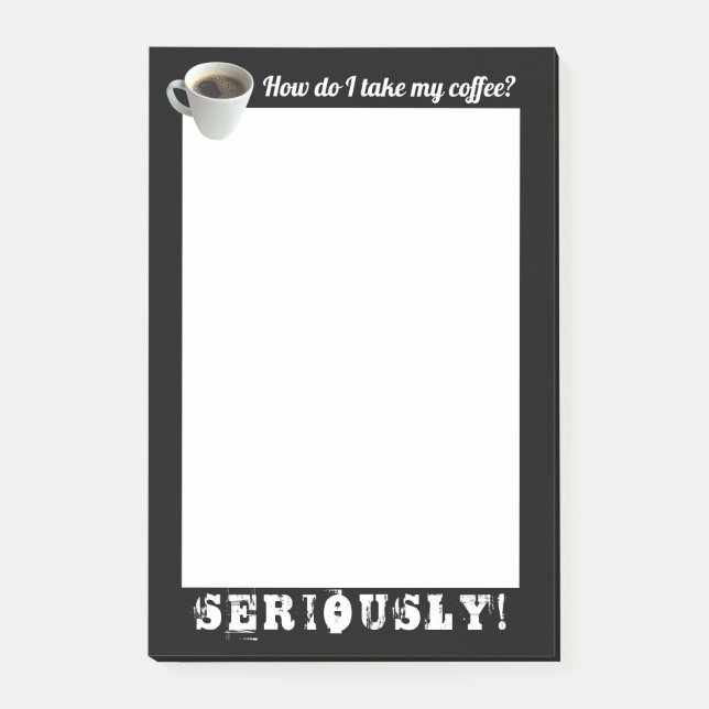 Post-it® ¿Cómo Tomo Mi Café? Notas Adhesivas (Anverso)
