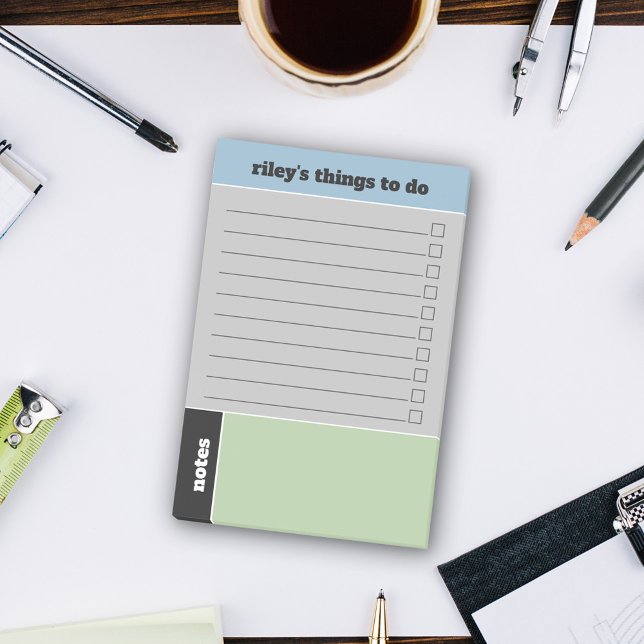 Post-it® Cosas Gris Blue Green A Hacer Y Notas (Subido por el creador)
