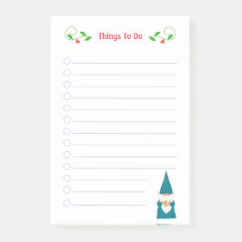 Post-it® Cosas lindas de gnomo de Navidad para hacer notas