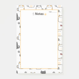 Post-it® Cuaderno De Notas De Gato Kawaii Lindo