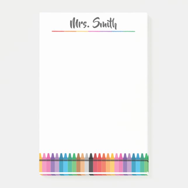 Post-it® Cuaderno de notas para maestros de preescolar Cray (Anverso)