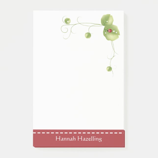 Post-it® Cuaderno de notas personalizado mariquita linda (Anverso)