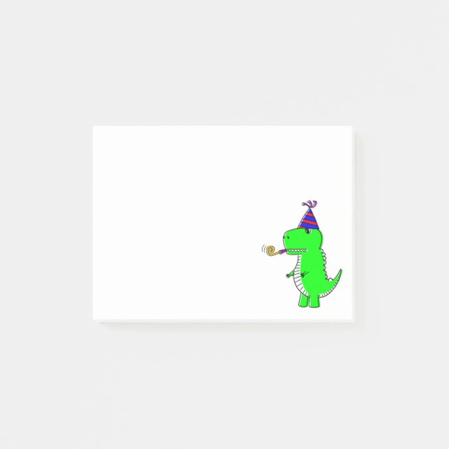 Post-it® Cute Feliz Cumpleaños Dinosaurio Notas Adhesivas (Anverso)