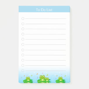 Post-it® Cute Pequeñas Ranas Notas Adhesivas To Do List