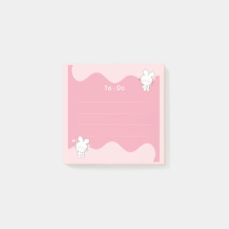 Post-it® Cute Pink Bunny Lista de Tareas Post it Notas Bloc
