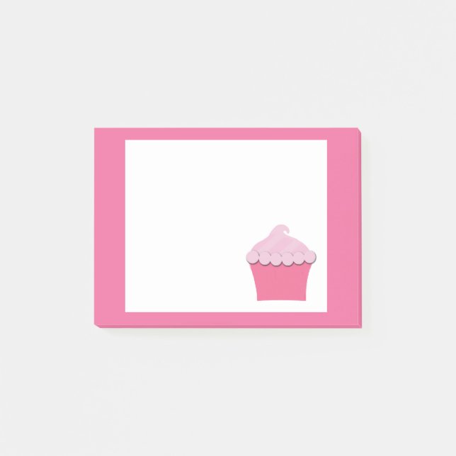 Post-it® Cute Pink Cupcake, Notas Adhesivas Personalizadas (Anverso)