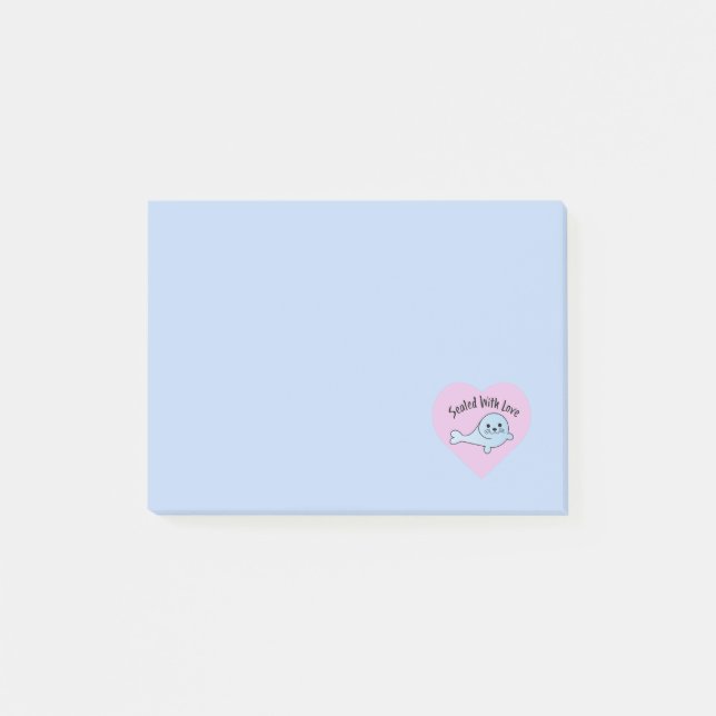 Post-it® Cute sellado con notas de Love Post-it (Anverso)