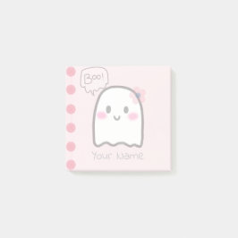 Post-it® Cuto nombre fantasma acuarela Notas rosadas