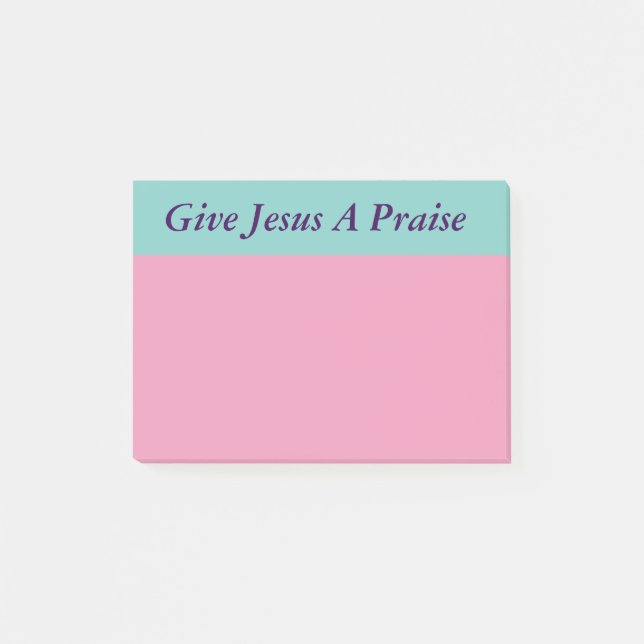 Post-it® Dé a Jesús las notas de un post-it de la alabanza (Anverso)