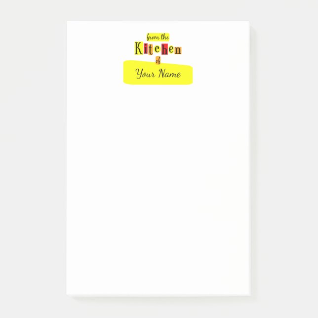 Post-it® Desde La Cocina De Notas Adhesivas Personalizadas  (Anverso)